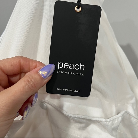 Peach White Activewear Mitsu‎ Jacket with Hood and Lightweight Design Small - Picture 5 of 10